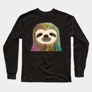 Colorful Sloth Long Sleeve T-Shirt